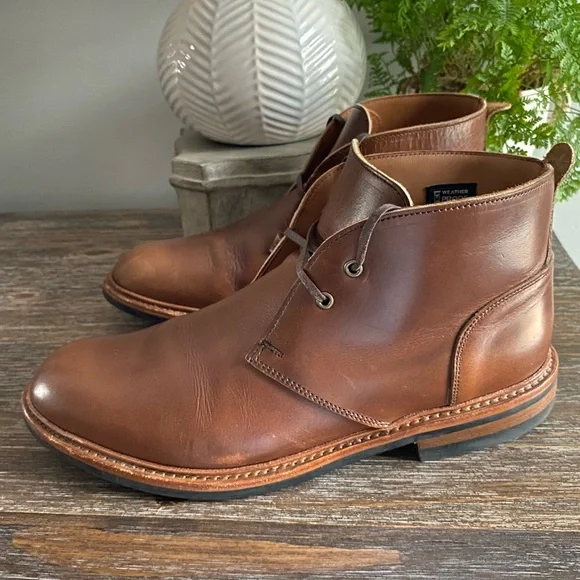 Allen Edmonds Chandler Weatherproof Chukka Boots Shoes Mens 10.5D Wide Tan Brown - Picture 2 of 15